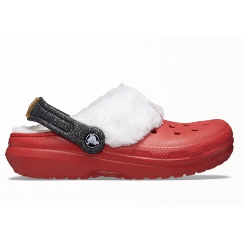 Crocs Classic Lined Santa Christmas Clogs‎ Youth cozy winter Children's 5